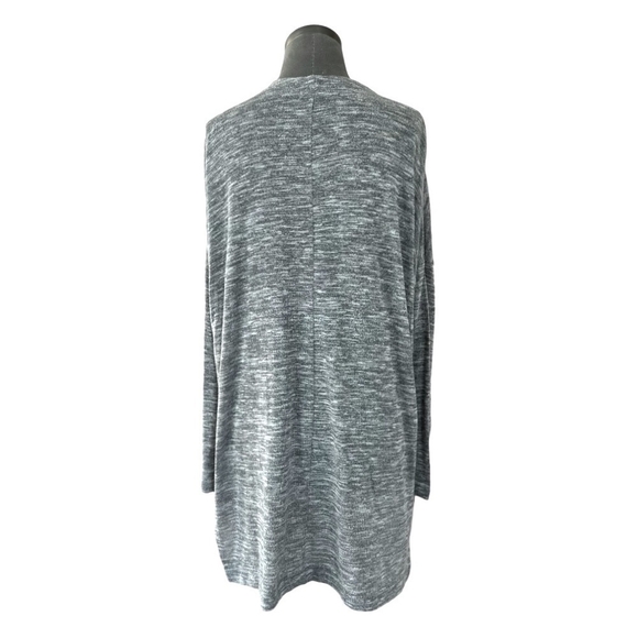 OLD NAVY Cardigan Long Blazer Melange Grey Open Front Jacket Knitted Sweater - Picture 5 of 7